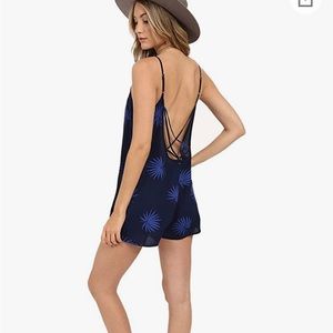 Obey blue romper/play suit beach coverup